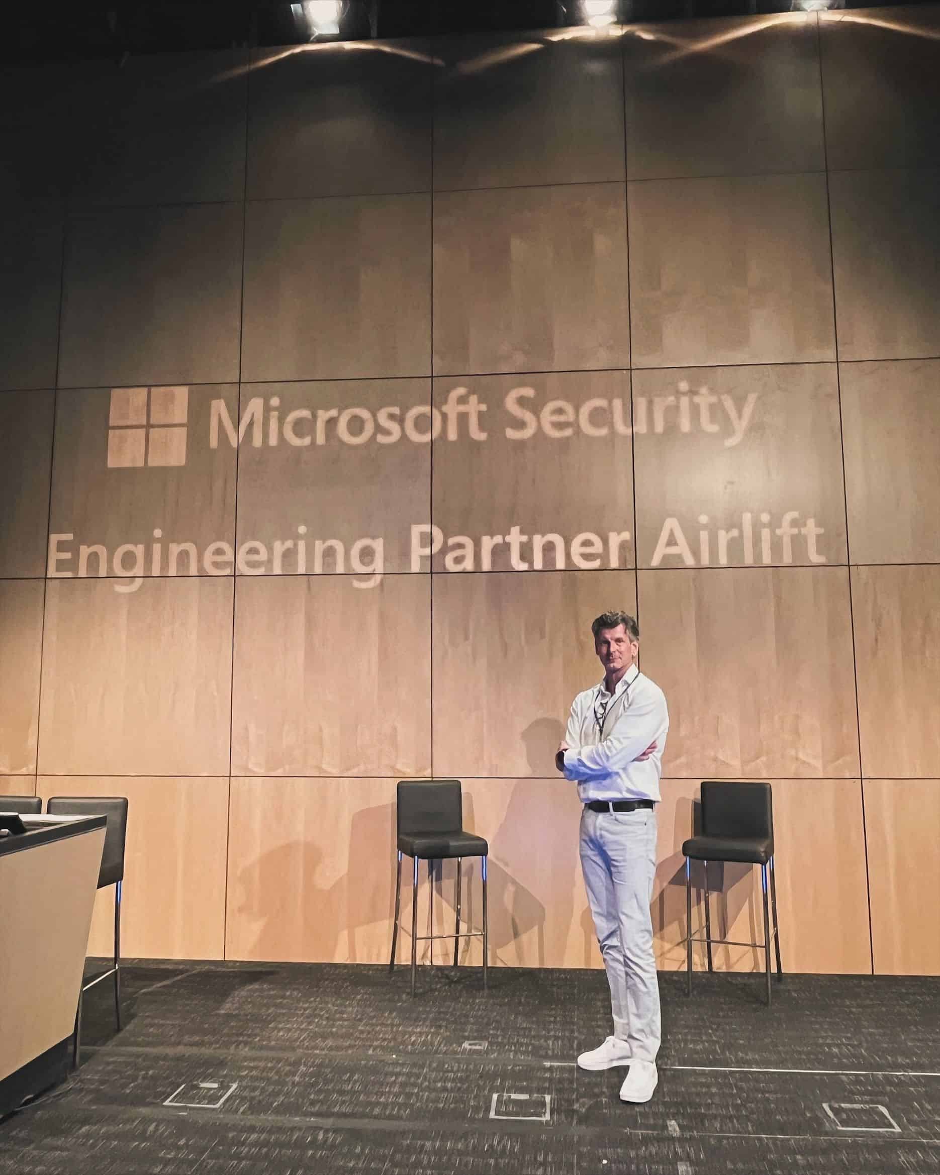 Picture of Derk from the Microsoft Security Engineering Partner Airlift event